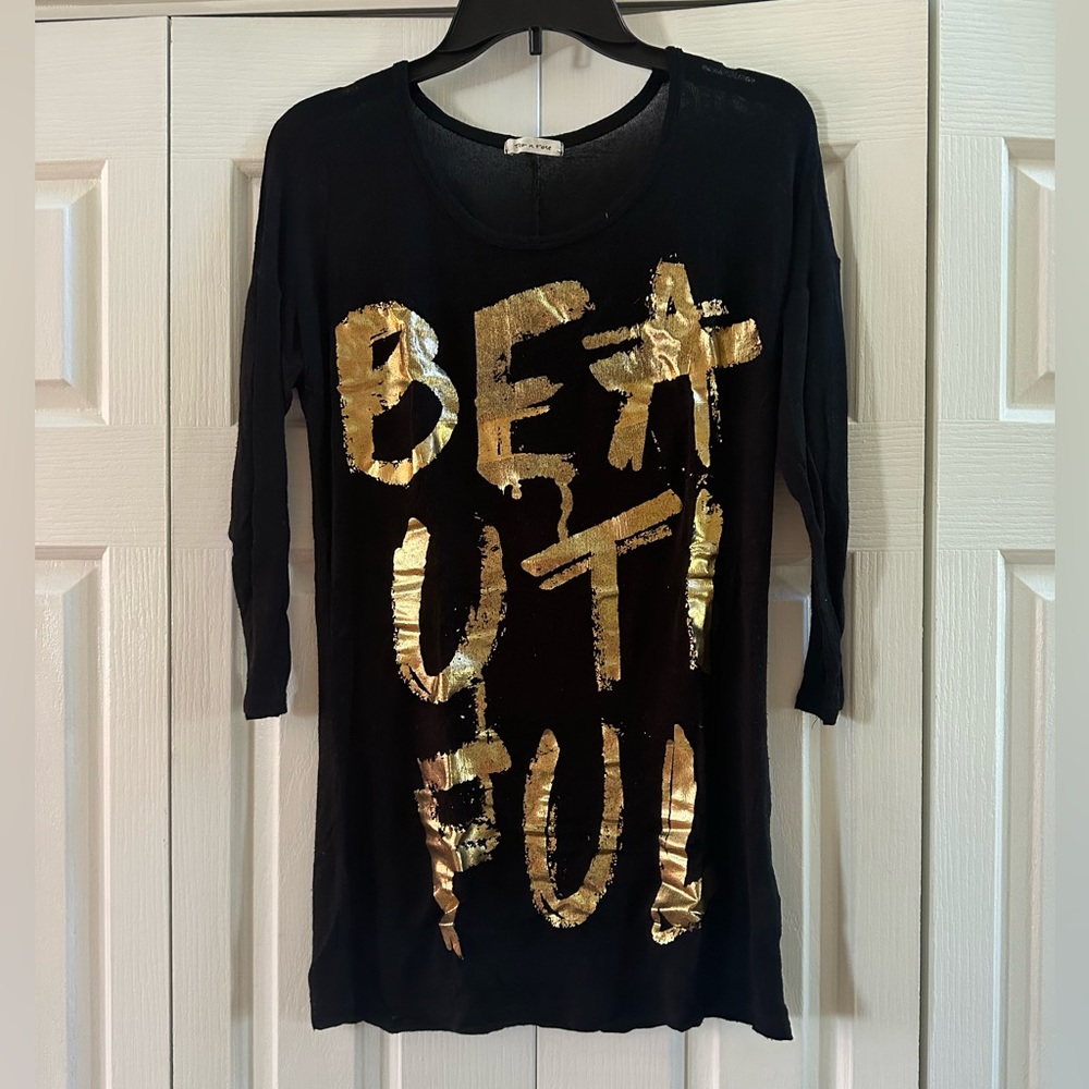 Tea n Rose black/gold shirt
